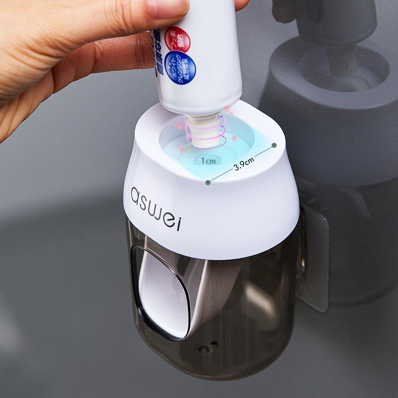 Dụng cụ nhả kem đánh răng tự động - Hộp nặn kem đánh răng dán tường ASWEI
