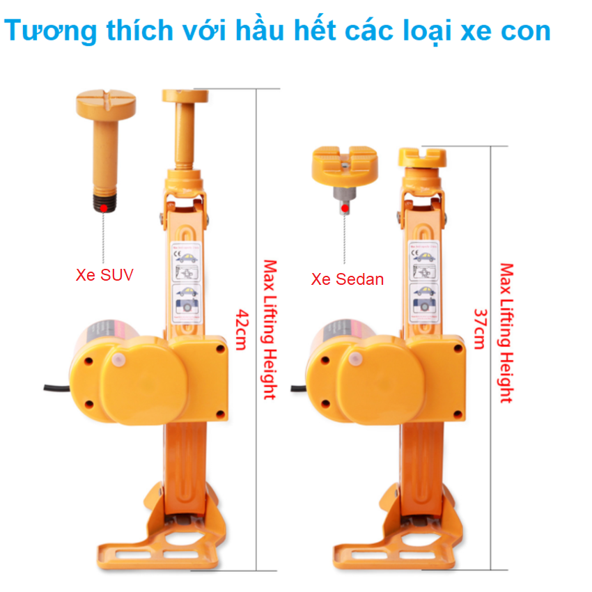 Bộ nâng kích gầm điện, máy siết ốc ô tô đa năng 2 trong 1 ROGTZ TY42S tải trọng 3 tấn - Hàng Nhập Khẩu