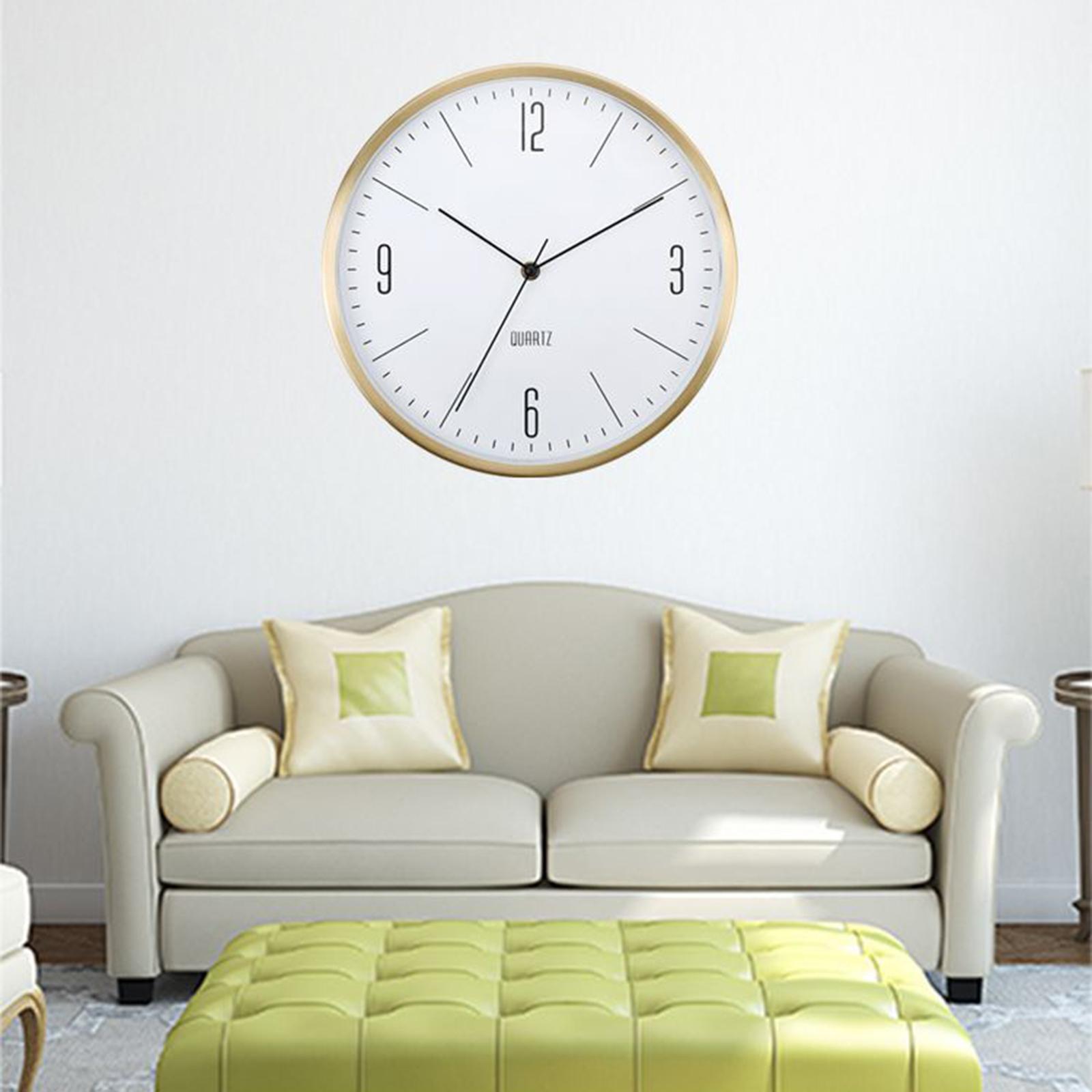 Simple Wall Clock Silent Quartz Clock Wall Hanging Clocks for School Living Room Decoration