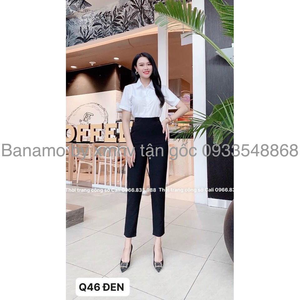 Quần baggy 4 khuy khóa lệ cạp cao siêu xinh thời trang Banamo Fashion 8332