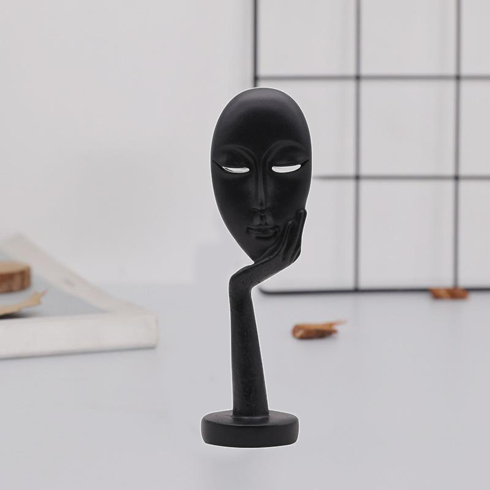 3x Thinker Sculpture Figurine Home Statue Decor