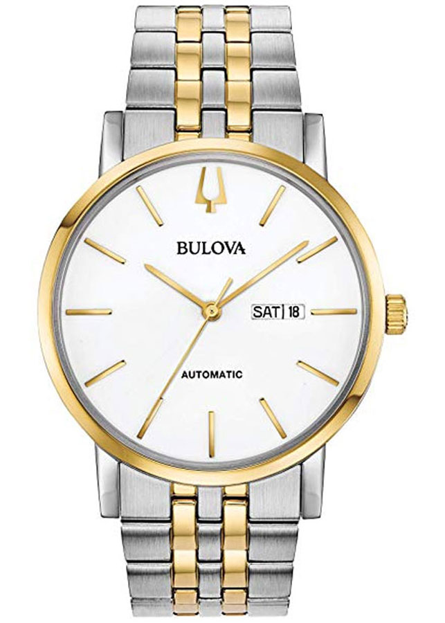 Đồng Hồ Nam Bulova Dây Thép Không Gỉ 98C130 - Mặt Trắng