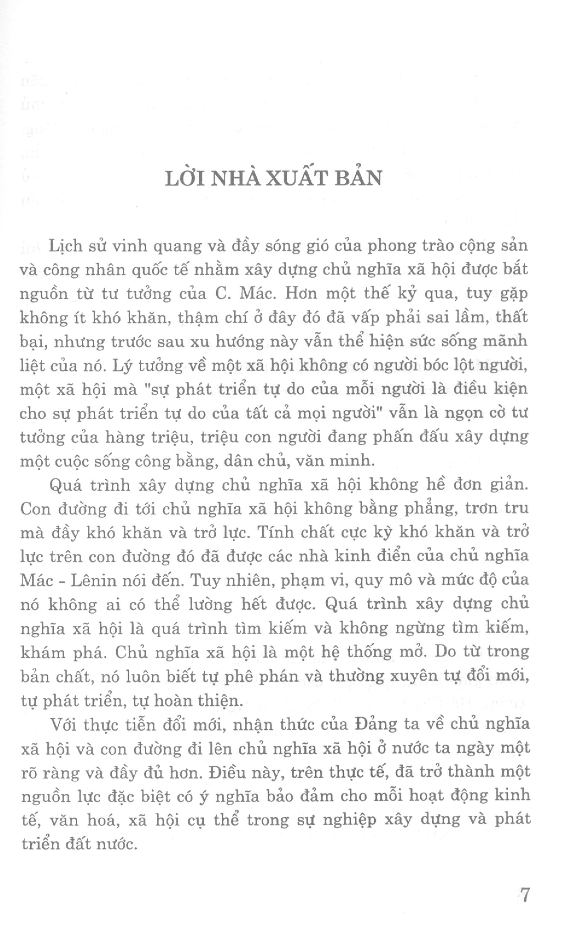 Giáo Trình Chủ Nghĩa Xã Hội Khoa Học (Tái bản có sửa chữa, bổ sung)