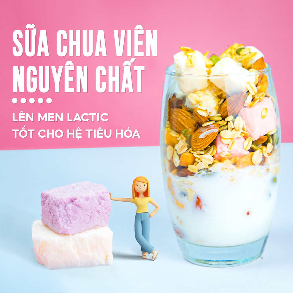 Granola sữa chua TANU NUTS túi 500g, granola siêu hạt mix hạt ngũ cốc dinh dưỡng tôt cho bà bầu.