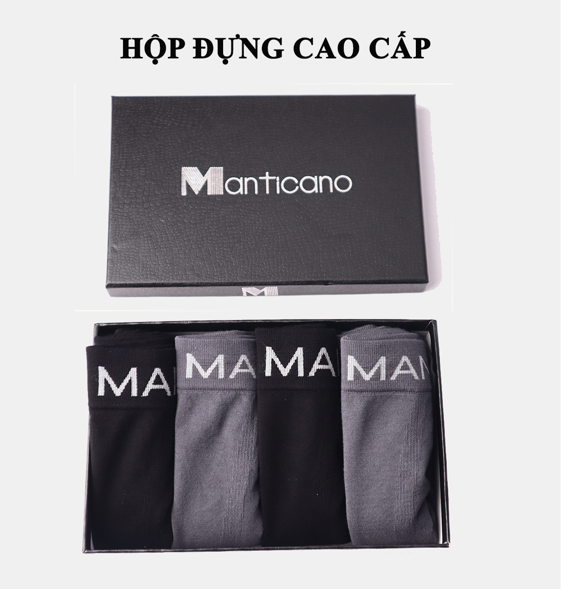 Combo 4 quần lót nam boxer Manticano vải Modal - sợi Sồi bảo vệ sức khoẻ sinh sản nam giới quần sịp đùi nam