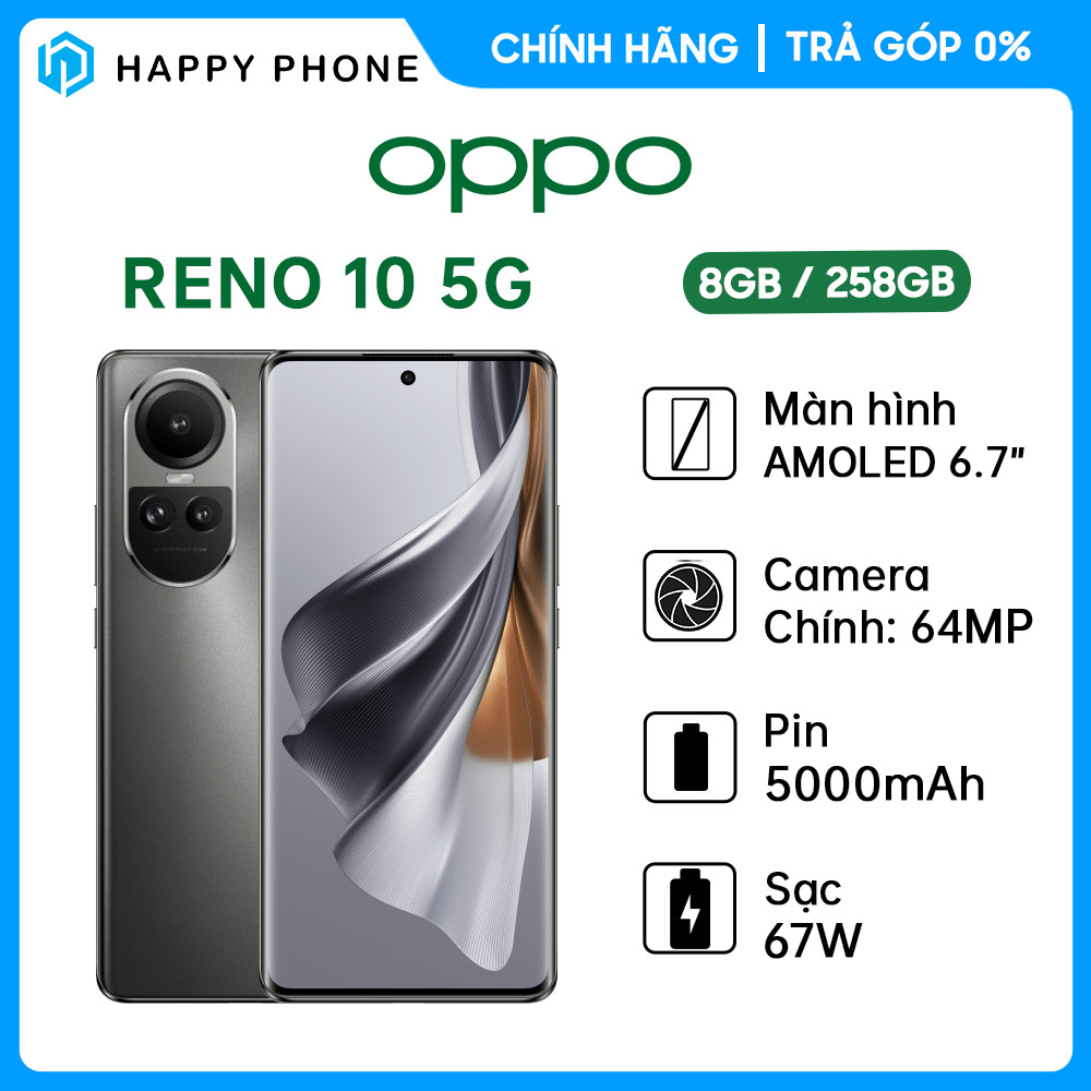 Điện thoại OPPO Reno10 5G (8GB/256GB) - Hàng Chính Hãng