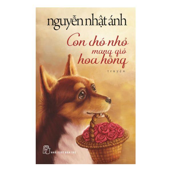 Con Chó Nhỏ Mang Giỏ Hoa Hồng