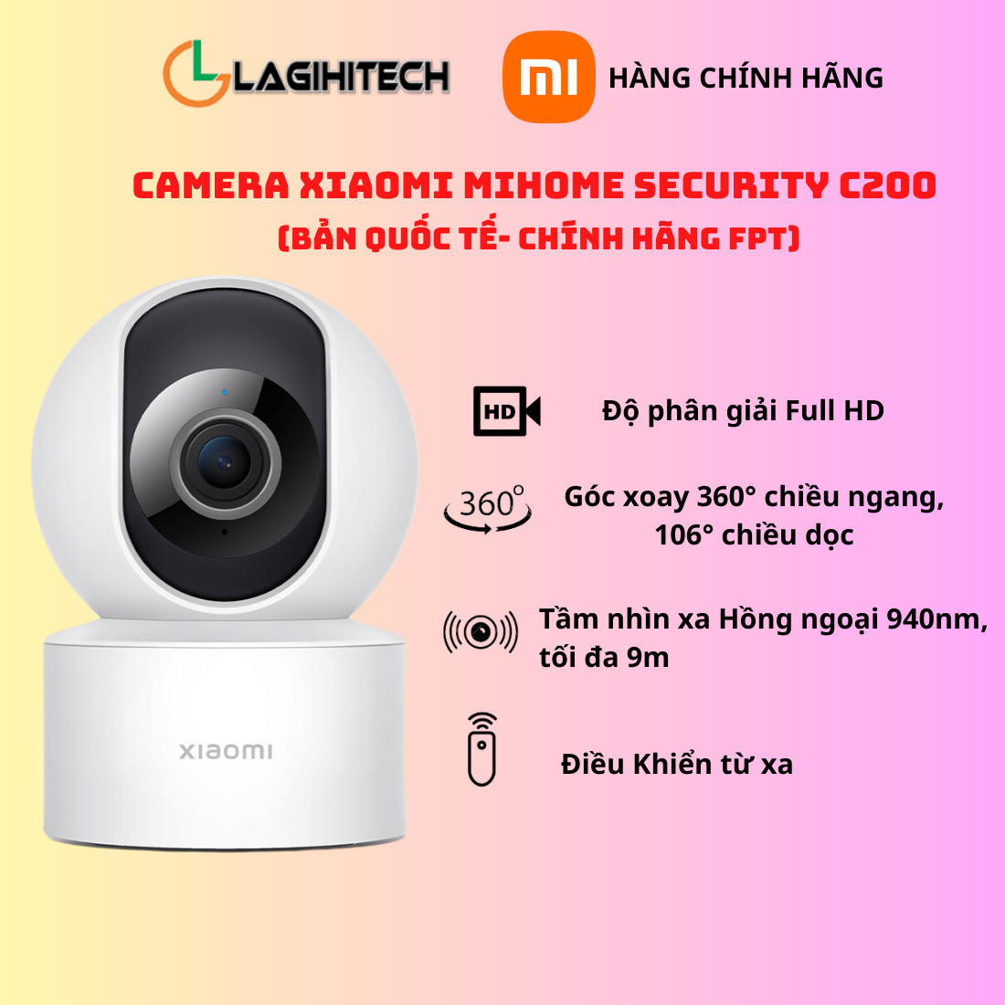 Combo 2 Camera Thông Minh Xiaomi C200 / C300 / C400 / AW200 / AW300 Bản Quốc Tế - Hàng Chính Hãng FPT