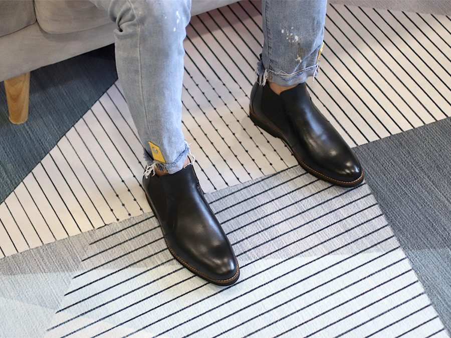 Giày Boots Nam Tăng Chiều Cao Siêu Nhẹ T&TRA Tăng Cao 7Cm, S1077 Đen Trơn , Chất Liệu Da Bò Cao Cấp, Đế Và Lót Siêu Nhẹ Giúp Giảm Trọng Lượng 30% So Với Đế Cao Su