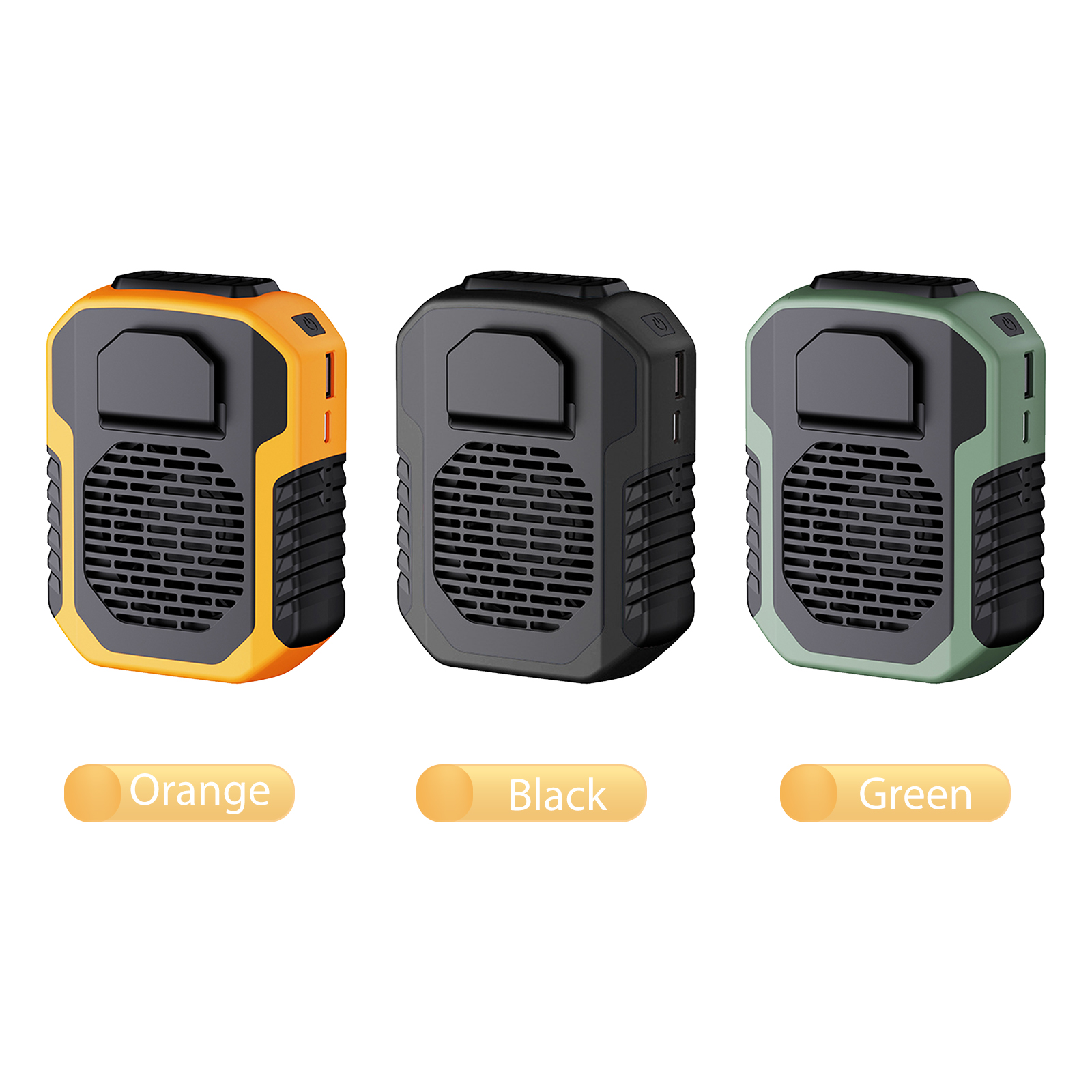 Quạt Kẹp Eo Đeo Cổ Nhỏ Với 3 Tốc Độ Kiêm Pin Sạc Dự Phòng 6000Mah