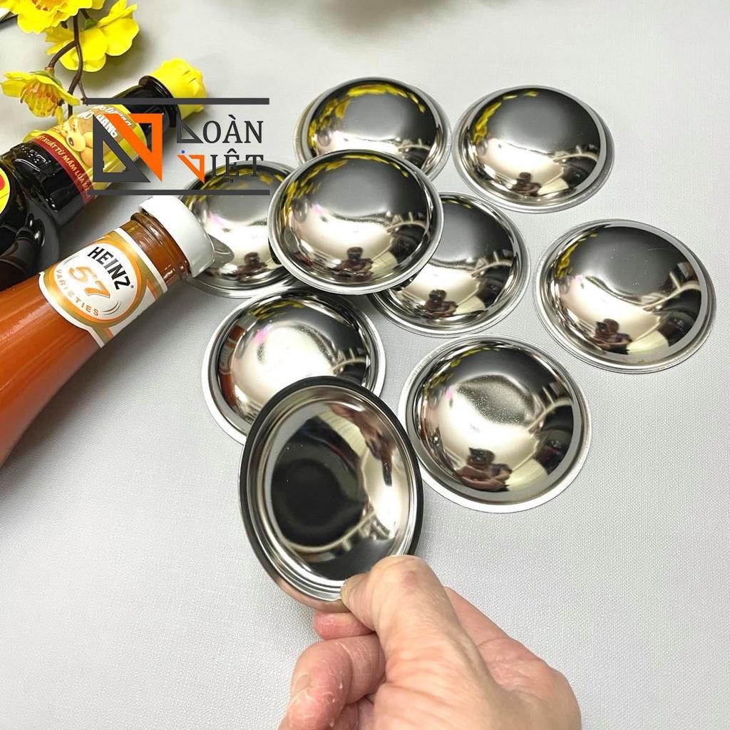 Chén INOX làm BÁNH BÈO, BÁNH BÒ , ĐỰNG NƯỚC CHẤM , GIA VỊ , LÀM HÀO NƯỚNG - 7 * 1.6CM
