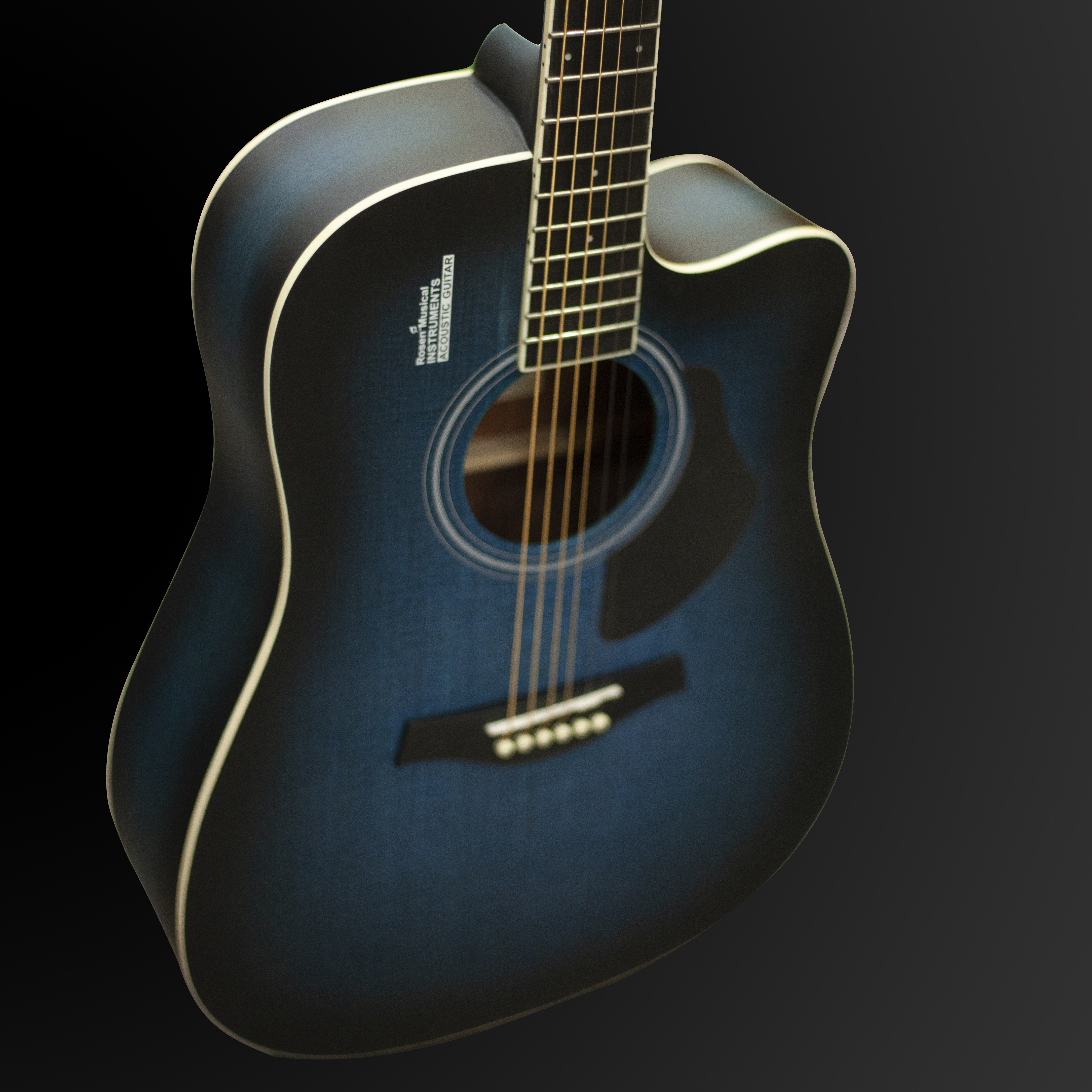 Đàn Guitar Acostic Rosen G13BL Chính Hãng - Màu Xanh Dương , Âm Thanh Tốt