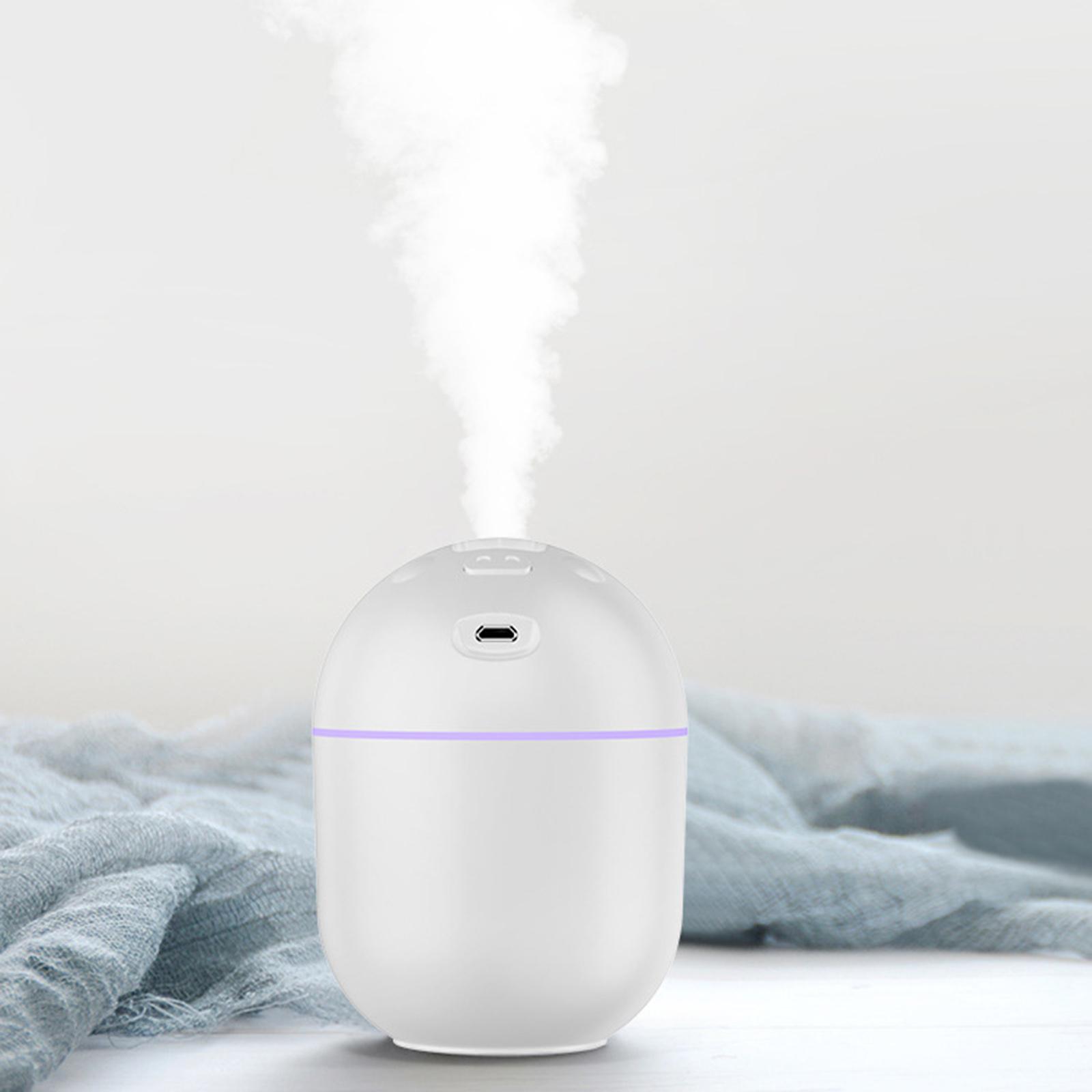 Portable Mini Humidifier, 250ml Mist Humidifier, USB Personal Desktop Humidifier for Bedroom Home Baby Room Car Office, Ultra-Quiet, Auto Shut-Off
