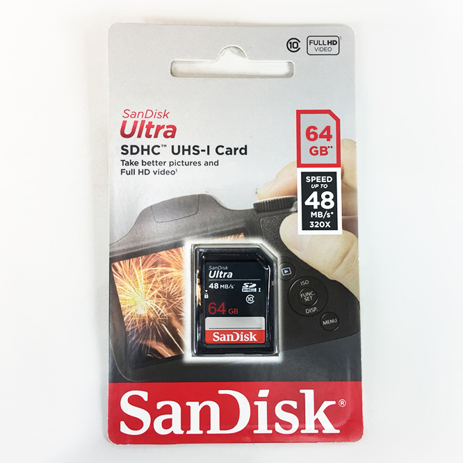 Thẻ Nhớ SD SanDisk Ultra Class 10 64GB - 48MB/s - Hàng Chính Hãng