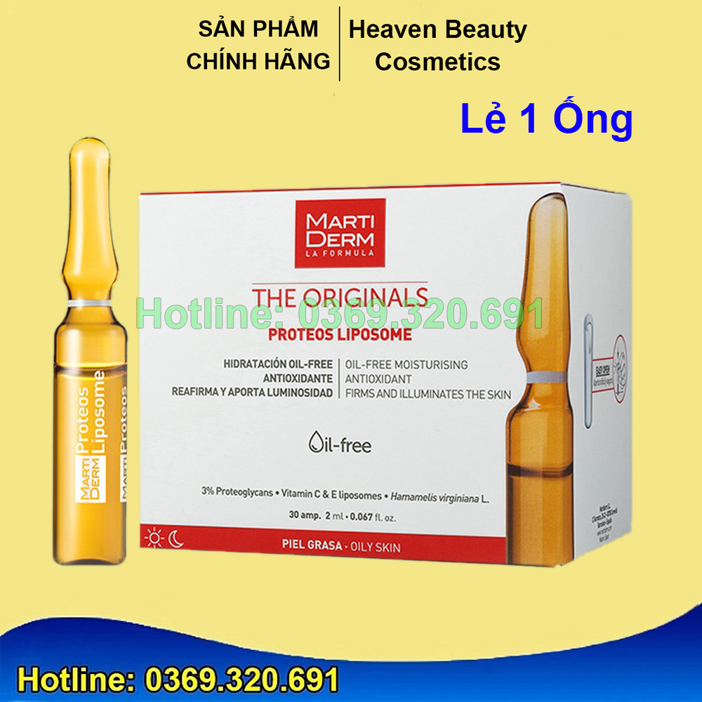 Tinh chất chống lão hóa, phục hồi và kiểm soát bã nhờn Martiderm The Originals Proteos Liposome ( ỐNG LẺ)