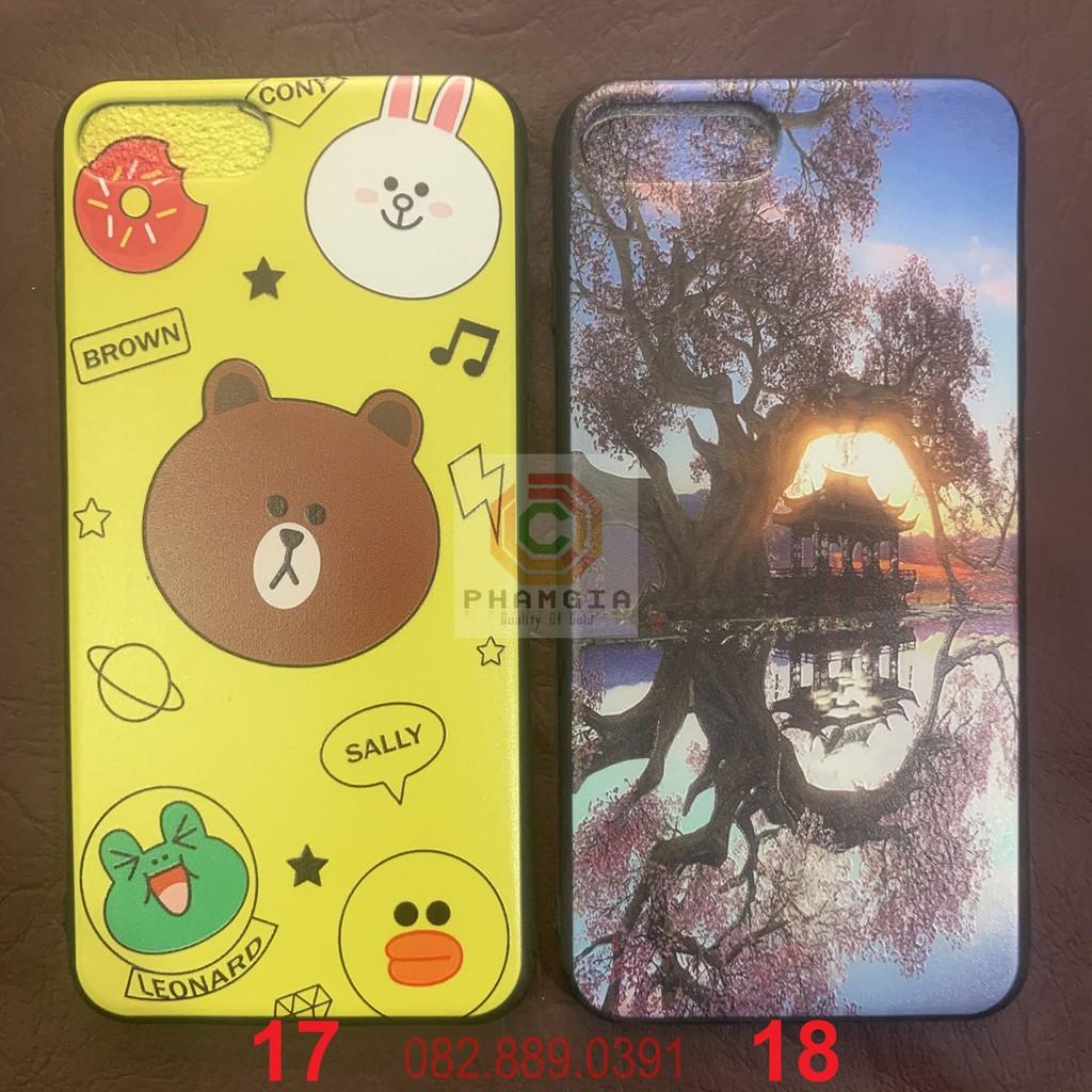 Ốp lưng cho iphone 7Plus in hình đẹp, viền dẻo đen silicon