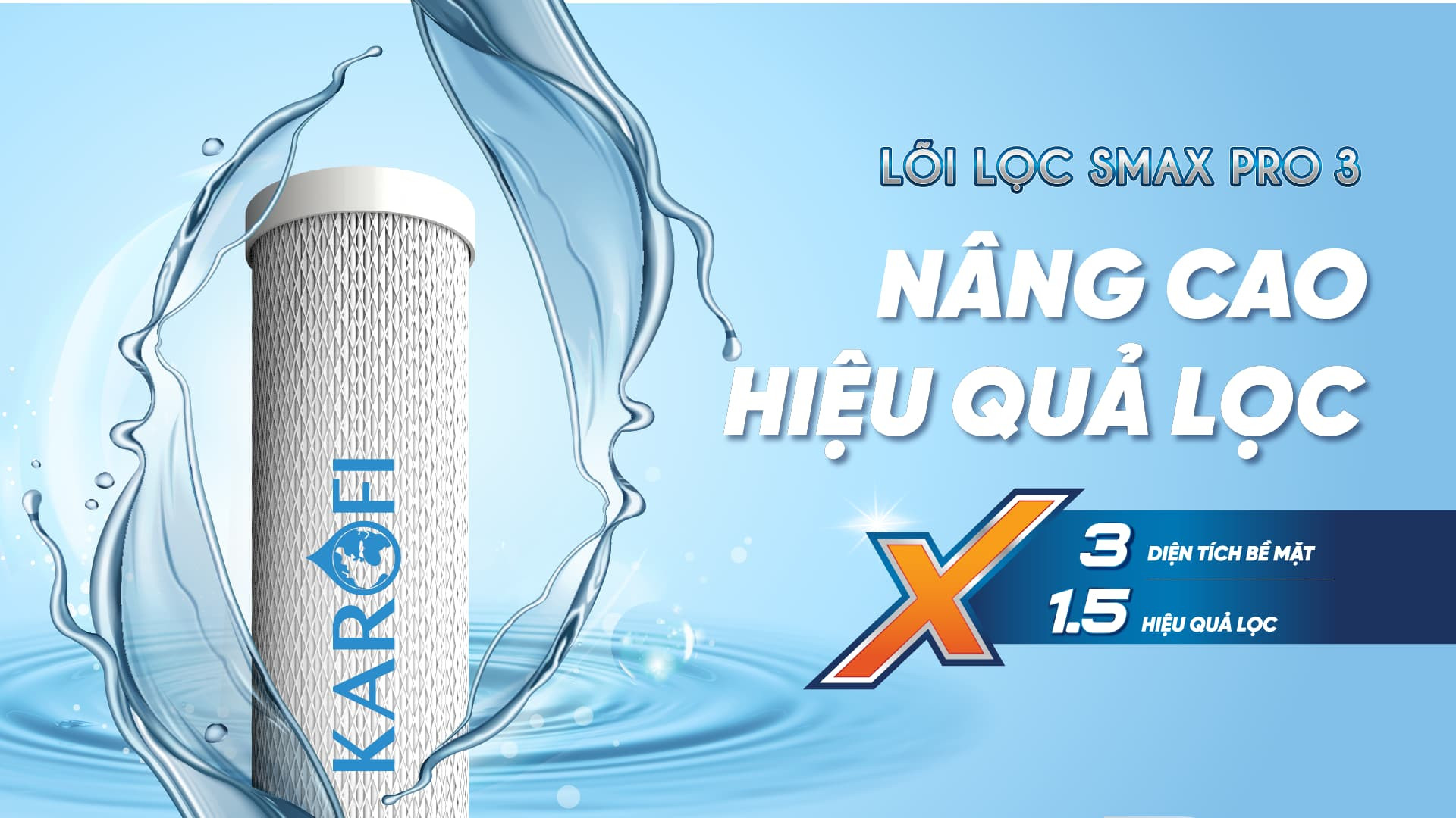 Bộ lõi lọc Smax Pro Karofi - hàng chính hãng