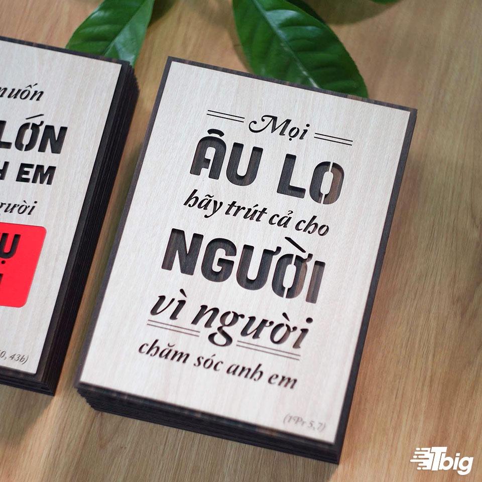 Tranh công giáo TBIG-CG002: Mọi âu lo hãy trút cả cho người vì người chăm sóc anh em 40x55cm