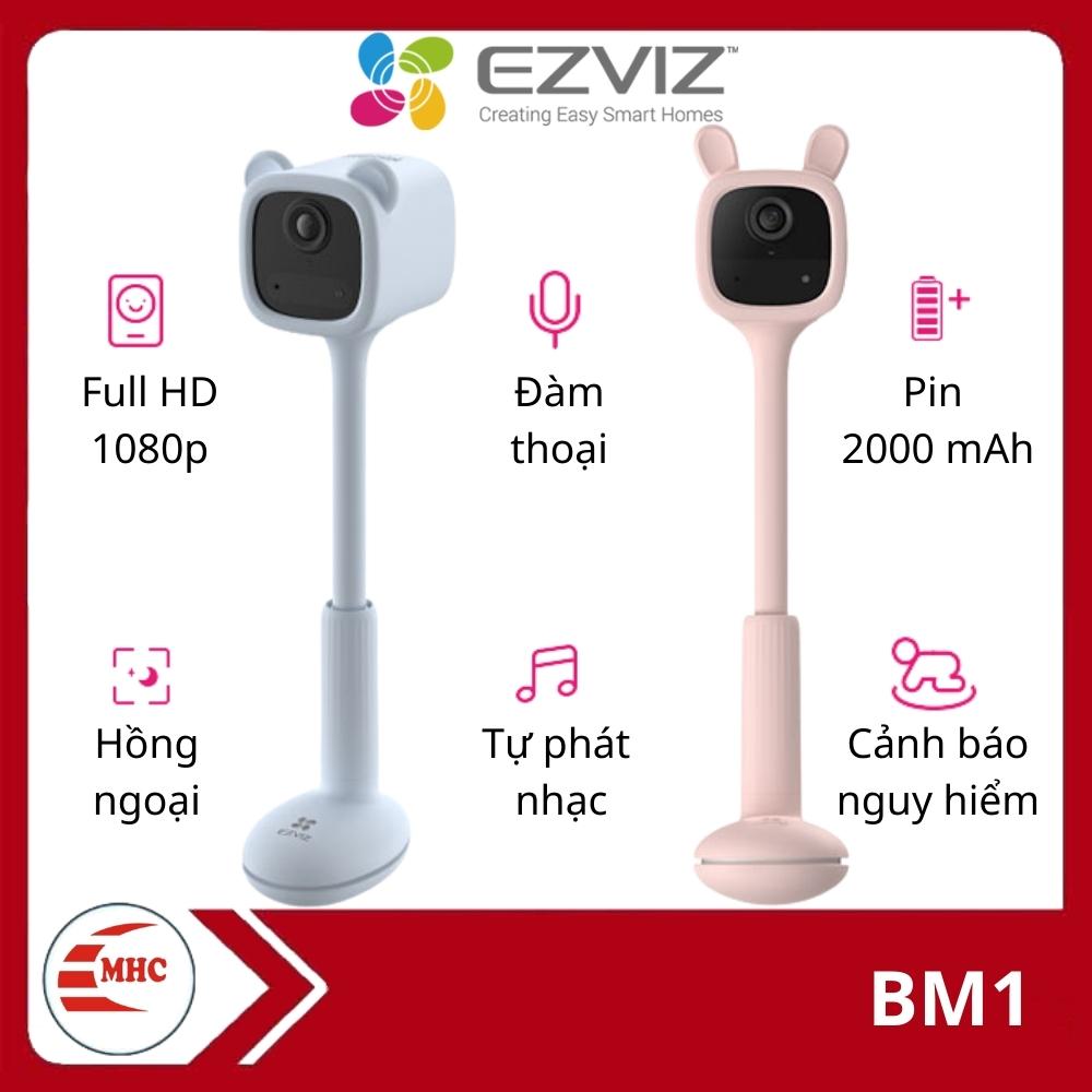 Camera không dây Wifi trông trẻ, camera dùng PIN Ezviz BM1 Đàm thoại/ Phát nhạc/ AI- Hàng chính hãng