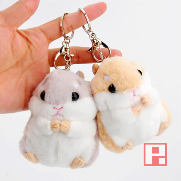 Móc Khóa Chuột Hamster Nhồi Bông Mềm Mại, Siêu Dễ Thương