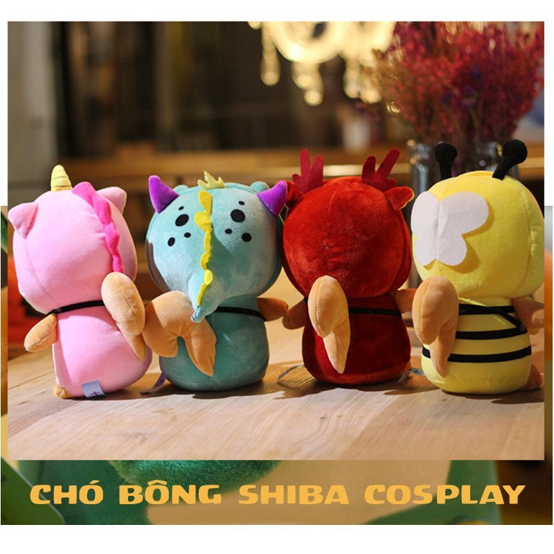 Gấu bông chó Shiba cosplay 25cm cao cấp - Đồ chơi thú nhồi bông chó Shiba cosplay bông gòn mềm mịn, bền đẹp, dễ sử dụng và an toàn cho trẻ nhỏ