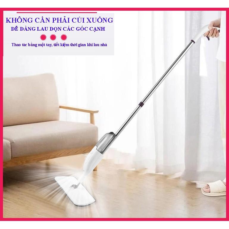 Cây lau nhà phun sương thông minh 2 trong 1, đầu xoay 360 độ tiện lợi - Broom Green Pro 02