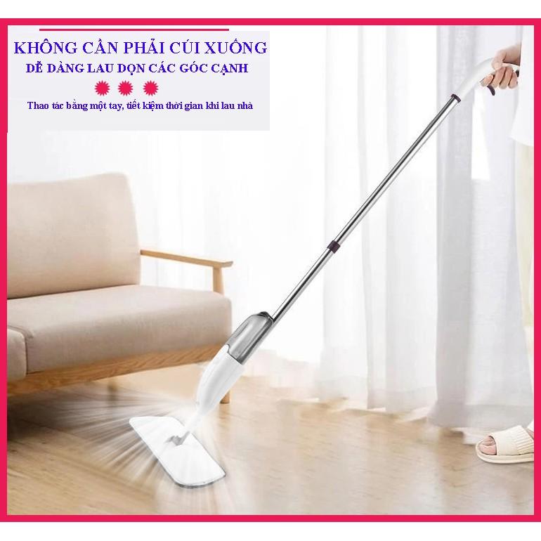 Cây lau nhà phun sương thông minh 2 trong 1, đầu xoay 360 độ tiện lợi