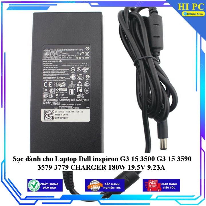 Sạc dành cho Laptop Dell inspiron G3 15 3500 G3 15 3590 3579 3779 CHARGER 180W 19.5V 9.23A - Kèm Dây nguồn - Hàng Nhập Khẩu