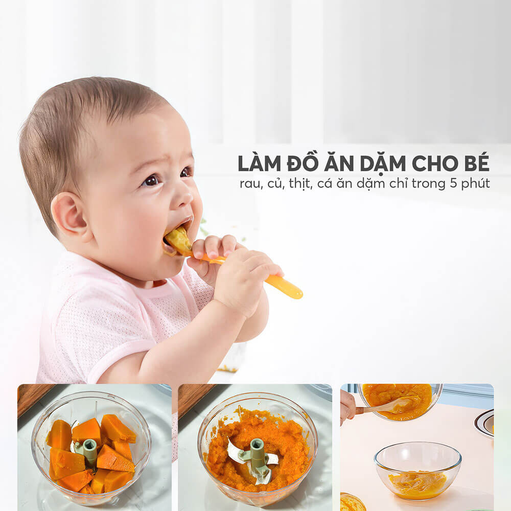 XAY TỎI ỚT, GIA VỊ ELMICH EL8416 400ML, HÀNG CHÍNH HÃNG, CỐI NHỰA TRONG, LƯỠI DAO INOX - JOYMALL