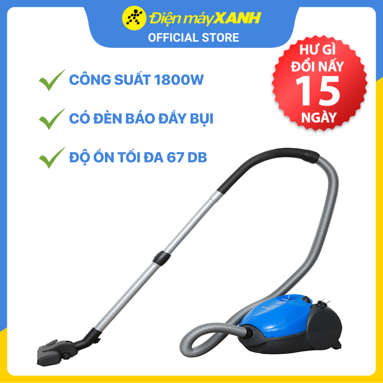 Máy Hút Bụi Bosch HMH.BSM1805RU - Hàng Chính Hãng