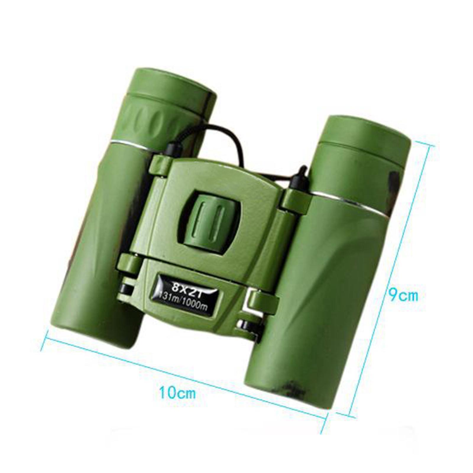 8x21 Pocket Binoculars Toys Long Range 1000m Foldable HD Powerful Telescope for Hunting Sports Hiking Bird Watching Theater