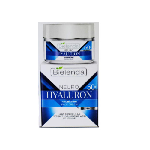 Kem dưỡng ẩm sáng da Bielenda Neuro Hyaluron Hydrating Anti-Wrinkle Face Cream Day/ Night 50+ 50ml