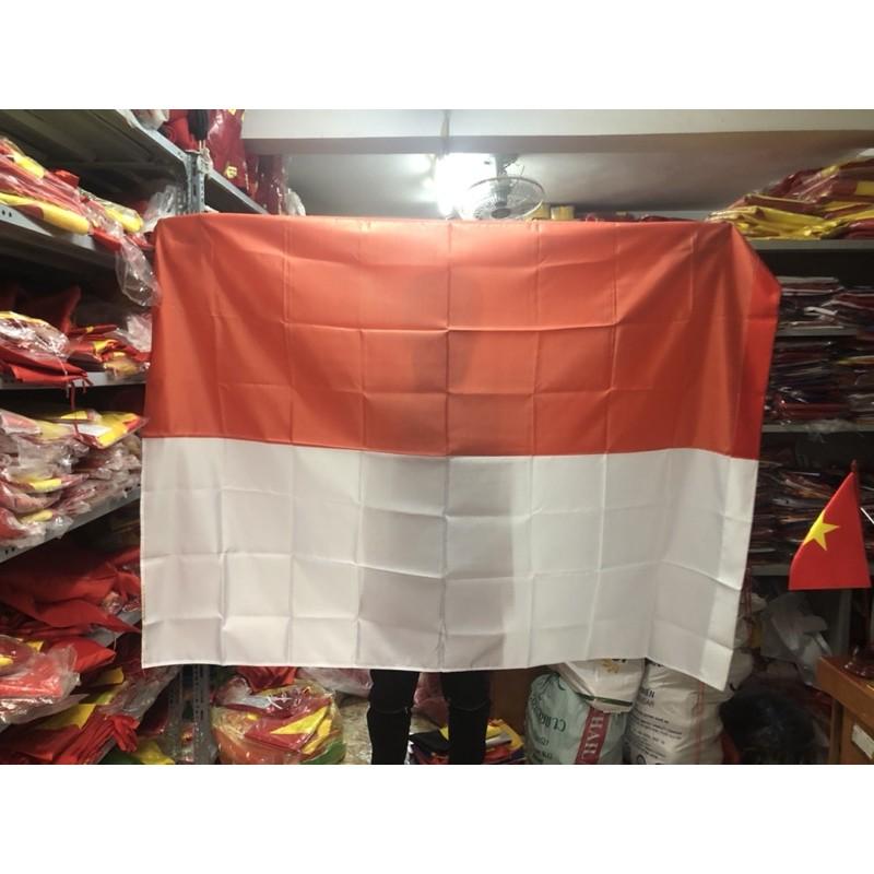 Quốc kỳ Indonesia in thẩm thấu 1 lớp vải 1x1,5m