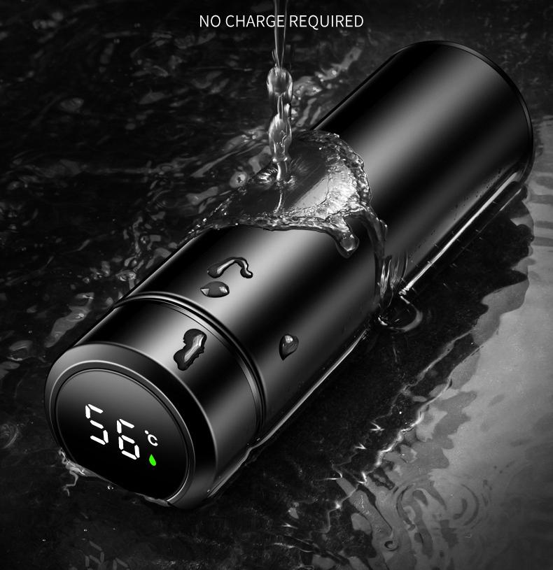 Cách Nhiệt Thông Minh Cốc Nước Kỹ Thuật Số Đèn Led Hiển Thị Nhiệt Độ Thép Không Gỉ Nhiệt Cốc Thông Minh Cách Ly 500ML