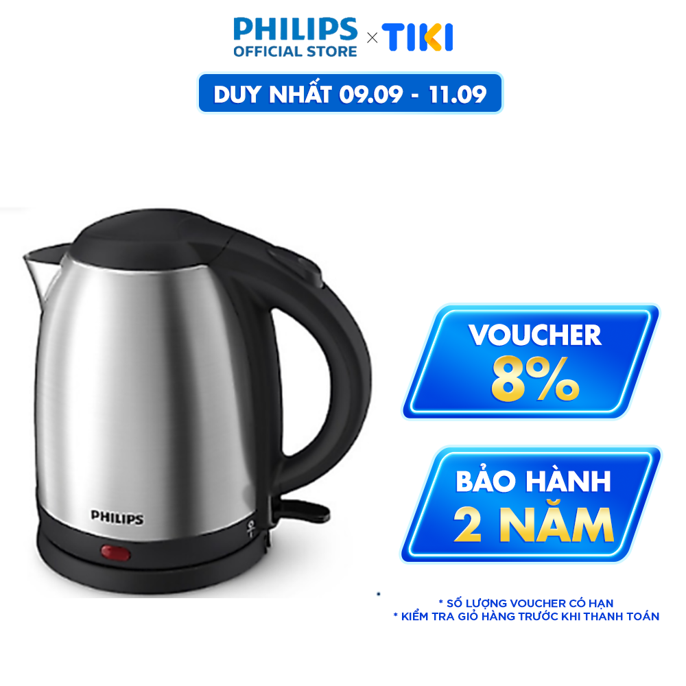 Bình đun siêu tốc PHILIPS HD9306 1.5L - Hàng Chính Hãng