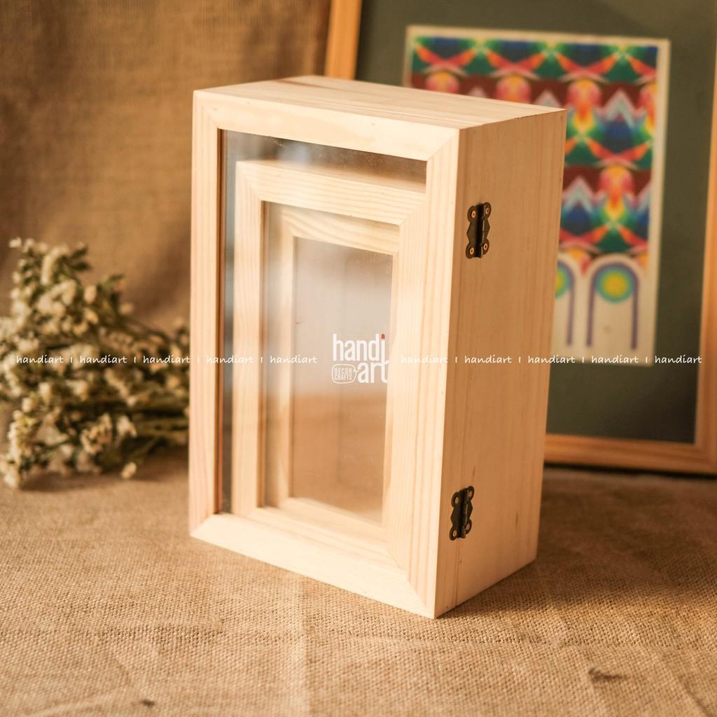 Hộp gỗ chữ nhật nắp kính - Hộp gỗ quà tặng - Woody Box