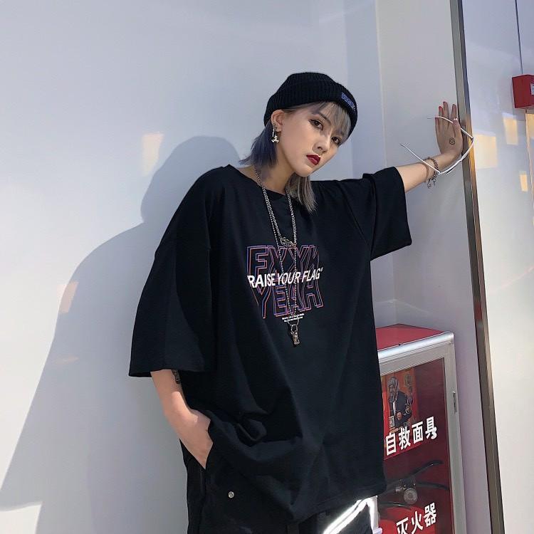 Áo thun nữ tay lỡ Unisex EXXK, áo phông form rộng phong cách ulzzang hàn quốc JASHOP