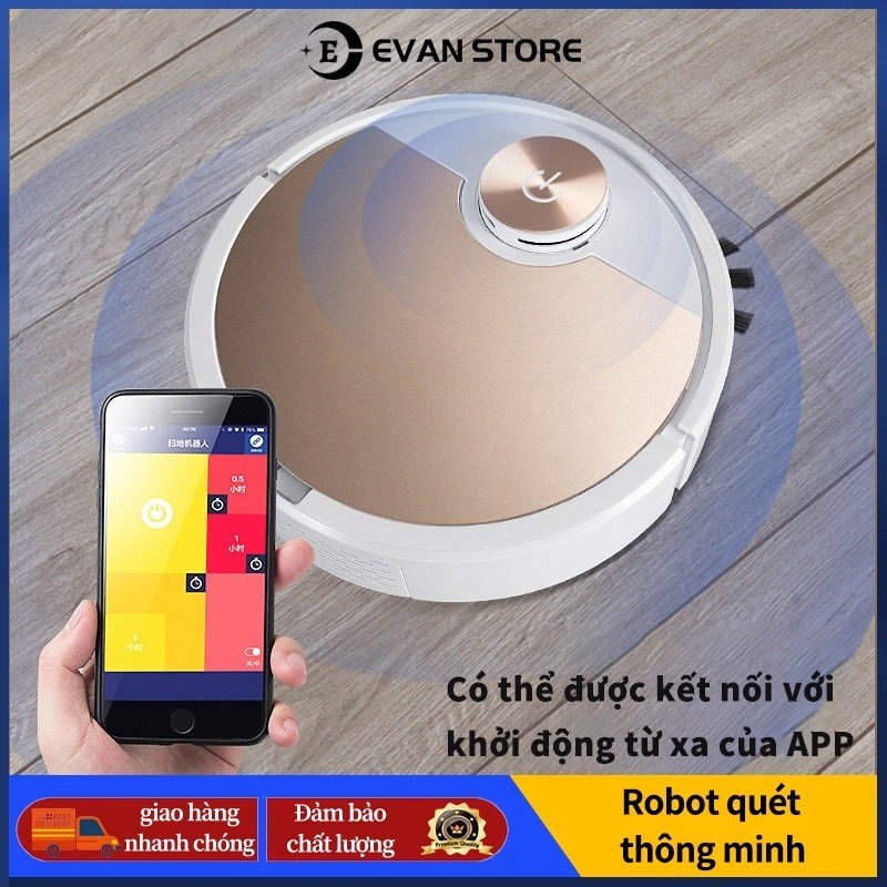 Robot hút bụi thông mình lau nhà tự động ES300 - Hàng nhập khẩu, chất lượng cao