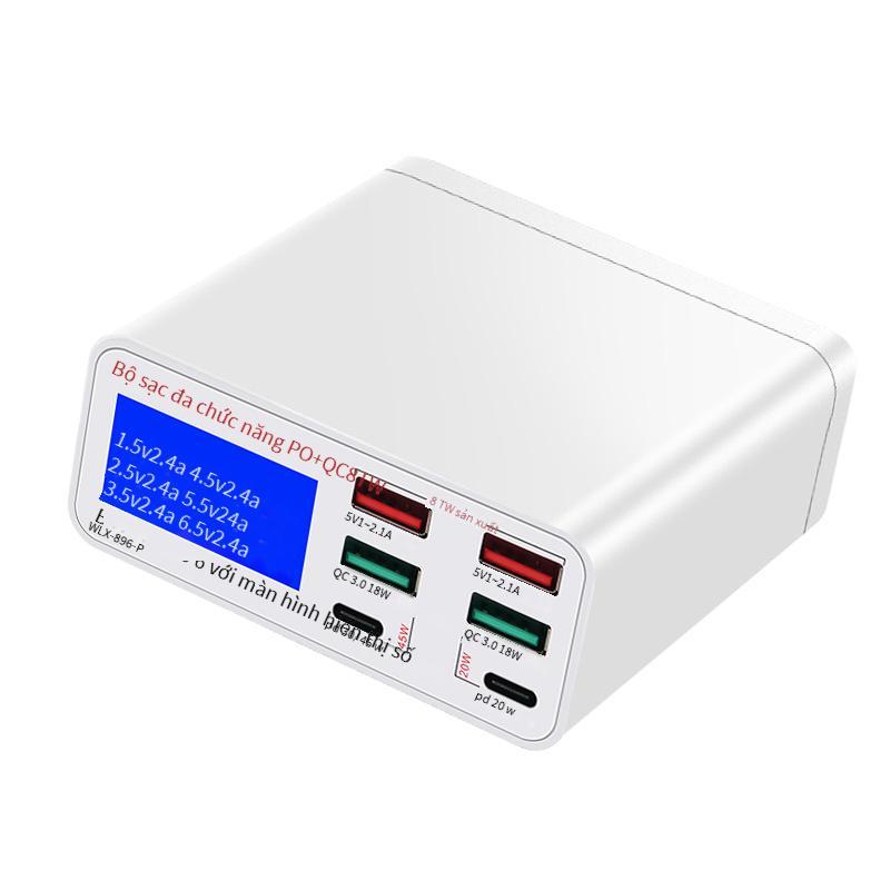 Đặc biệt sạc điện thoại di động USB đa cổng kép PD thông minh đa cổng sạc nhanh máy tính xách tay sạc nhanh 87W có màn hình