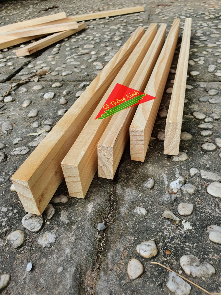 Combo 5 thanh gỗ thông vuông dài 40cm rộng 4cm, dày 1.4cm phù hợp decord hay làm mô hình, khung sườn,nhiều mục đích