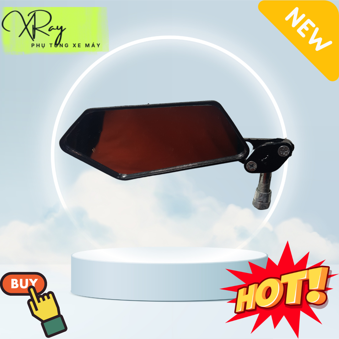 Gương thời trang xe máy 5 cạnh ngôi sao FI phù hợp mọi loại xe( giá 1 cái)