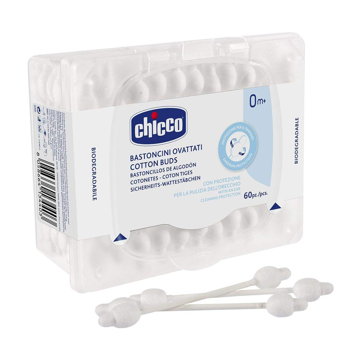 Tăm bông hồ lô cho trẻ sơ sinh Chicco 0M+