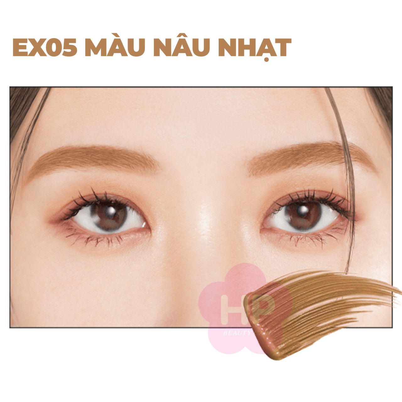 Mascara Chải Đổi Màu Lông Mày Chống Trôi Siêu Bền Kissme Heavy Rotation 8G – Màu Nâu Sáng EX #05