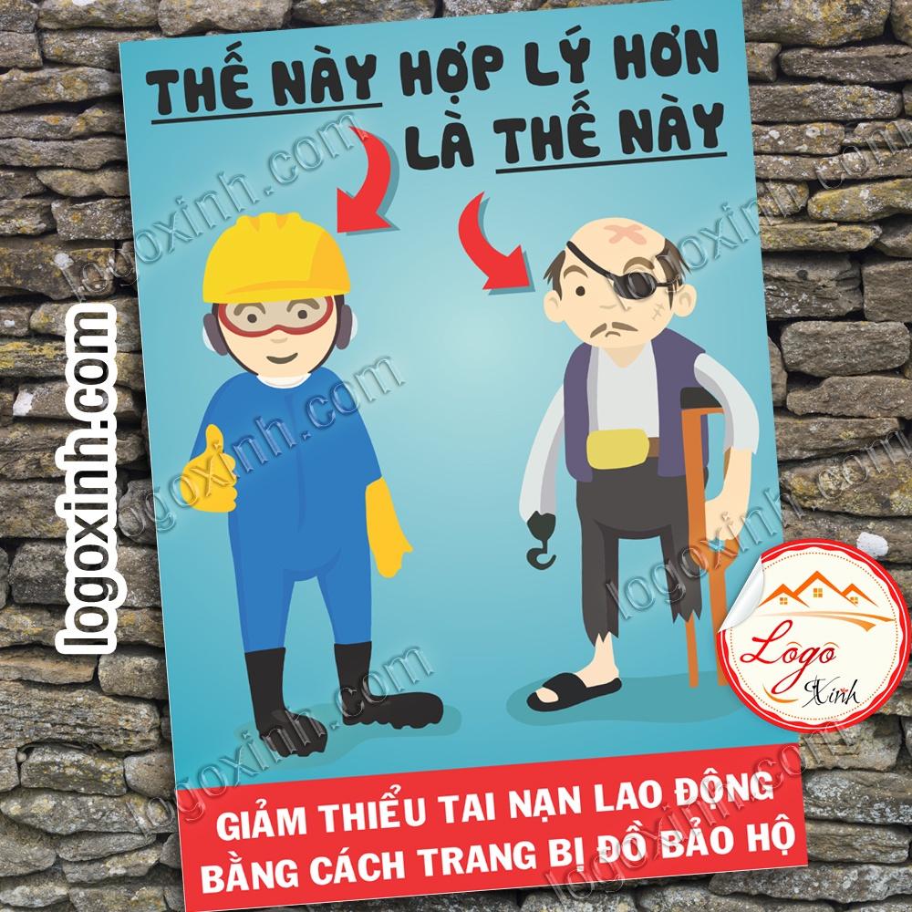 LOGO TEM STICKER YÊU CẦU SỬ DỤNG ĐỒ BẢO HỘ LAO ĐỘNG- labor safety - CẢNH BÁO AN TOÀN LAO ĐỘNG