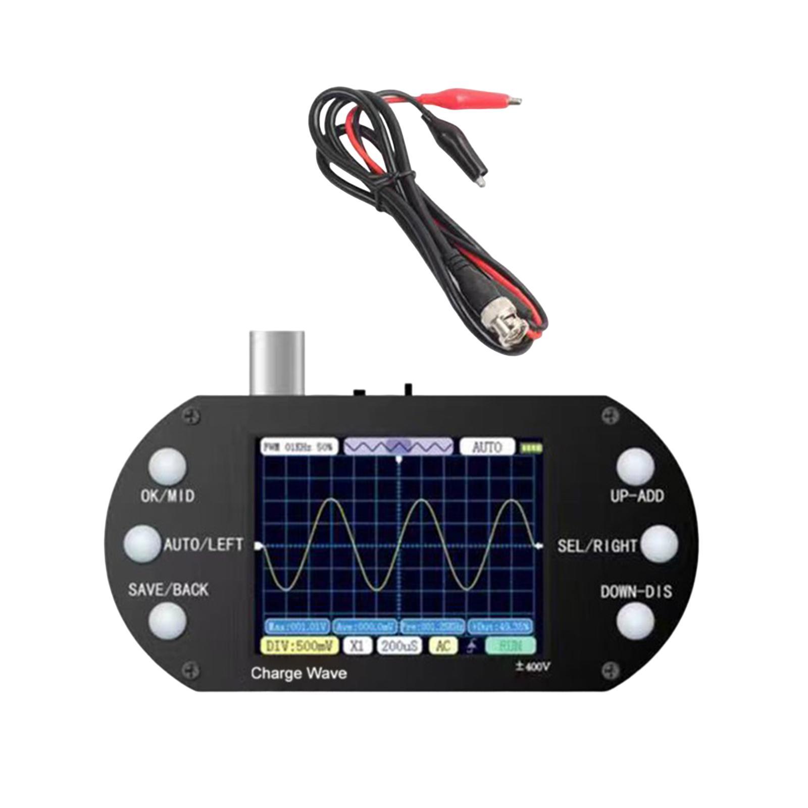 Digital Oscilloscope Transistor Tester,Sampling Rate 200kHz , 2.4 inch Screen, PWM Square Wave Output, Voltage Continuity Tester