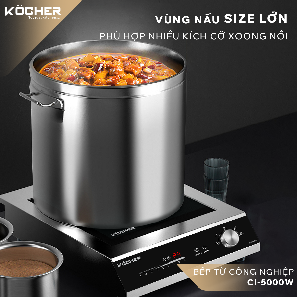Bếp Từ Công Nghiệp Kocher CI-5000W - Hàng Chính Hãng