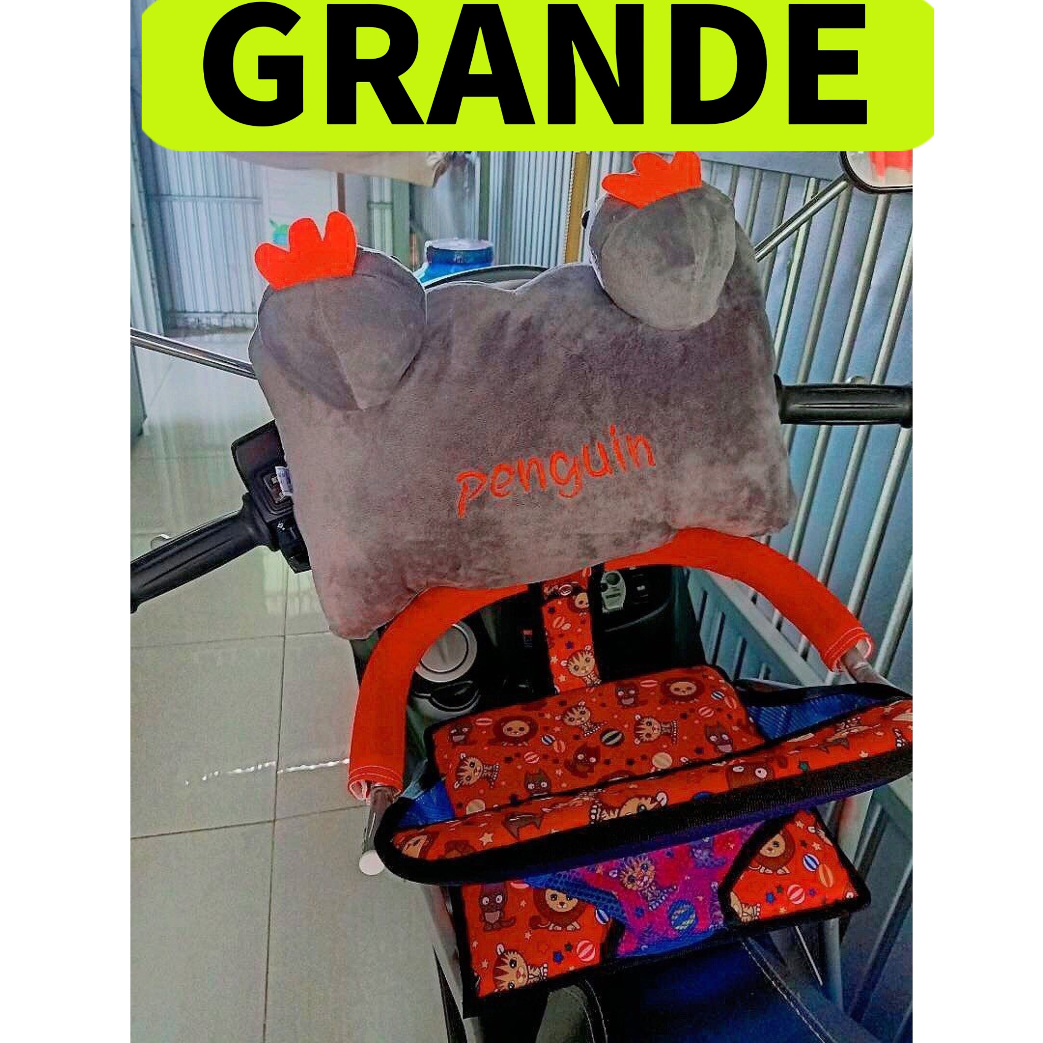 Ghế Ngồi Xe Grande cho bé , GHẾ GA XẾP SẮT SƠN TĨNH ĐIỆN