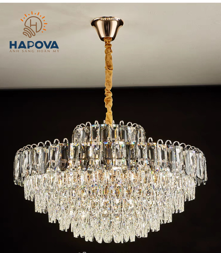 Đèn chùm trang trí phòng khách, phòng ngủ HAPOVA VISCA 8119 đường kính 800mm