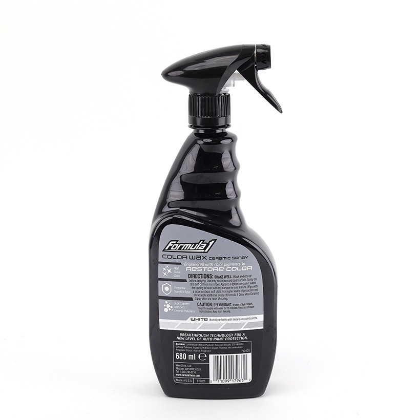Xịt Phủ Bóng Màu Trắng Ceramic Color Wax SiO2 FORMULA 1 617963 680ml Làm Sáng Màu Xe Bóng Sáng Như Mới - Nhập Khẩu Chính Hãng