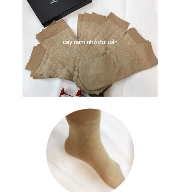 Tất da chân caosu dày vừa in hoạ tiết,tất ngắn,combo 2 đôi
